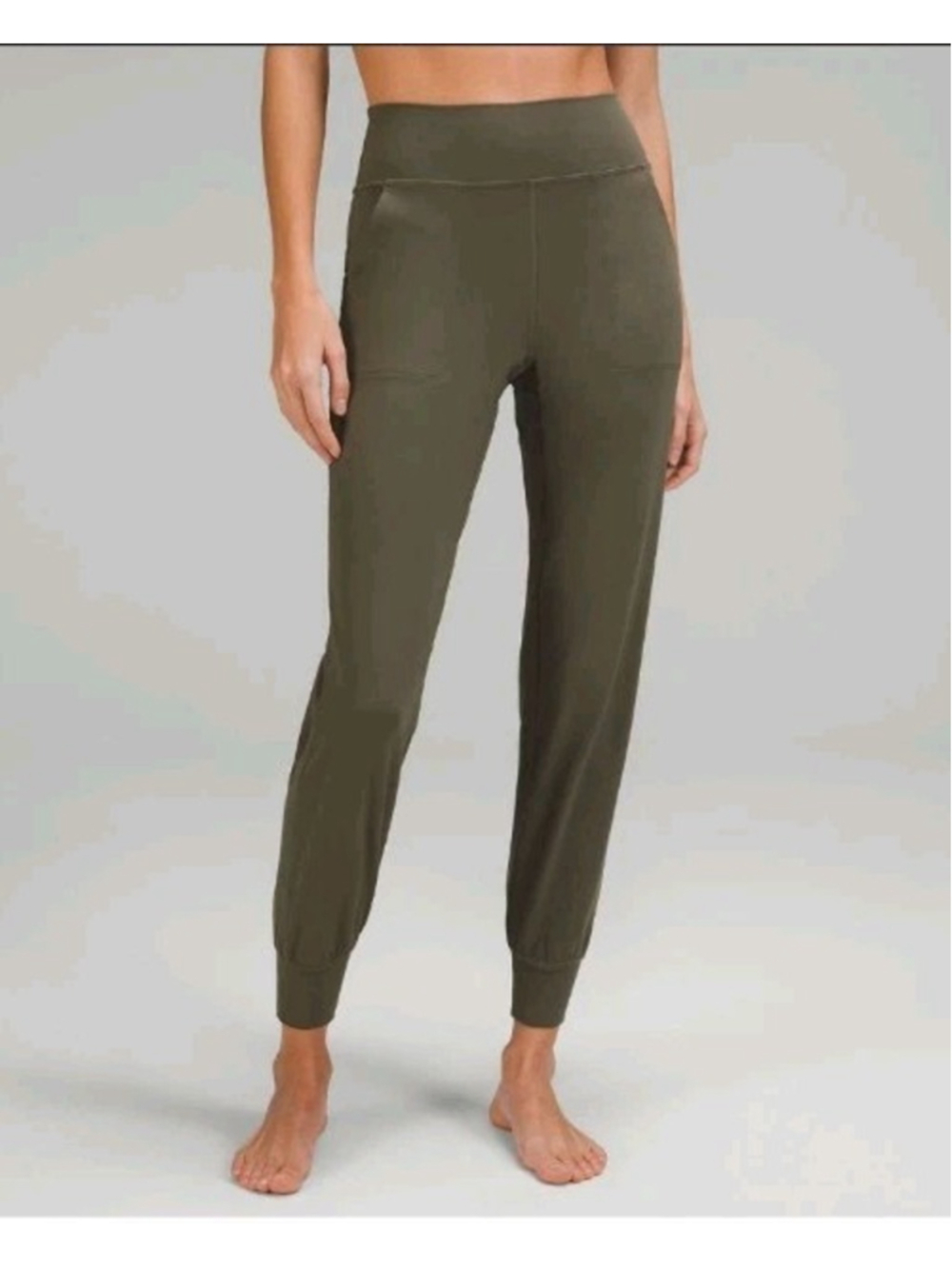 Lululemon Align High Rise Jogger Full Length Army Green Sz 4 Nulu Pants Athletic